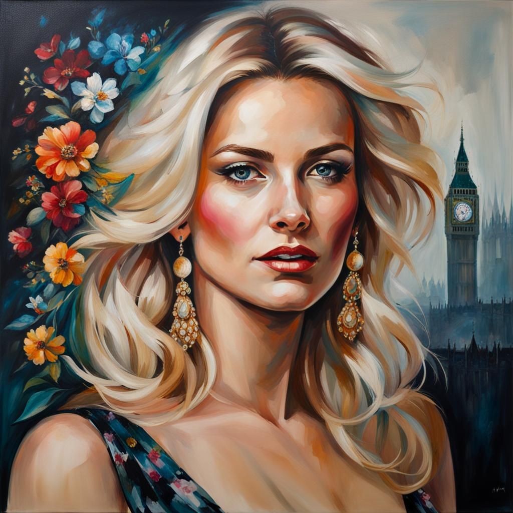 Blonde Woman Portrait in London, Dimitra Milan Style