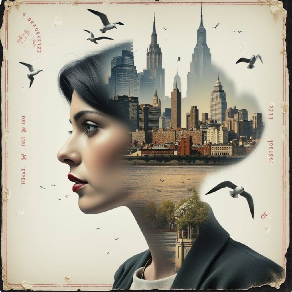 Surreal Portrait of a Cityscape in Flight