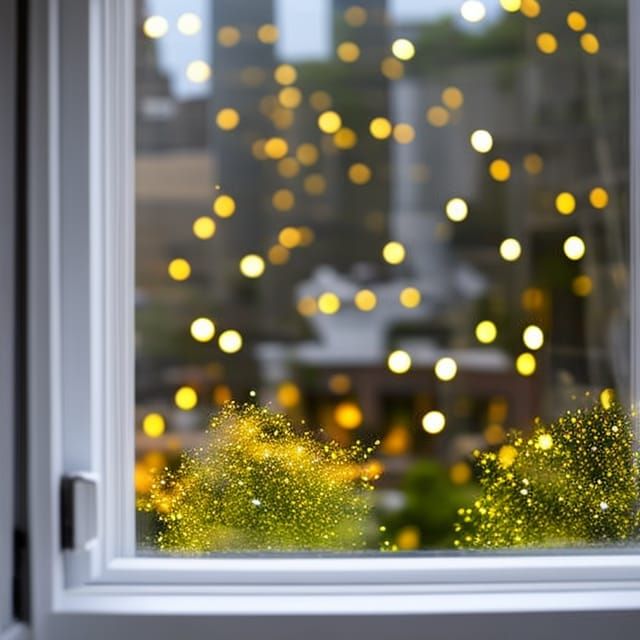 Party Through Window in Professional Photography Style