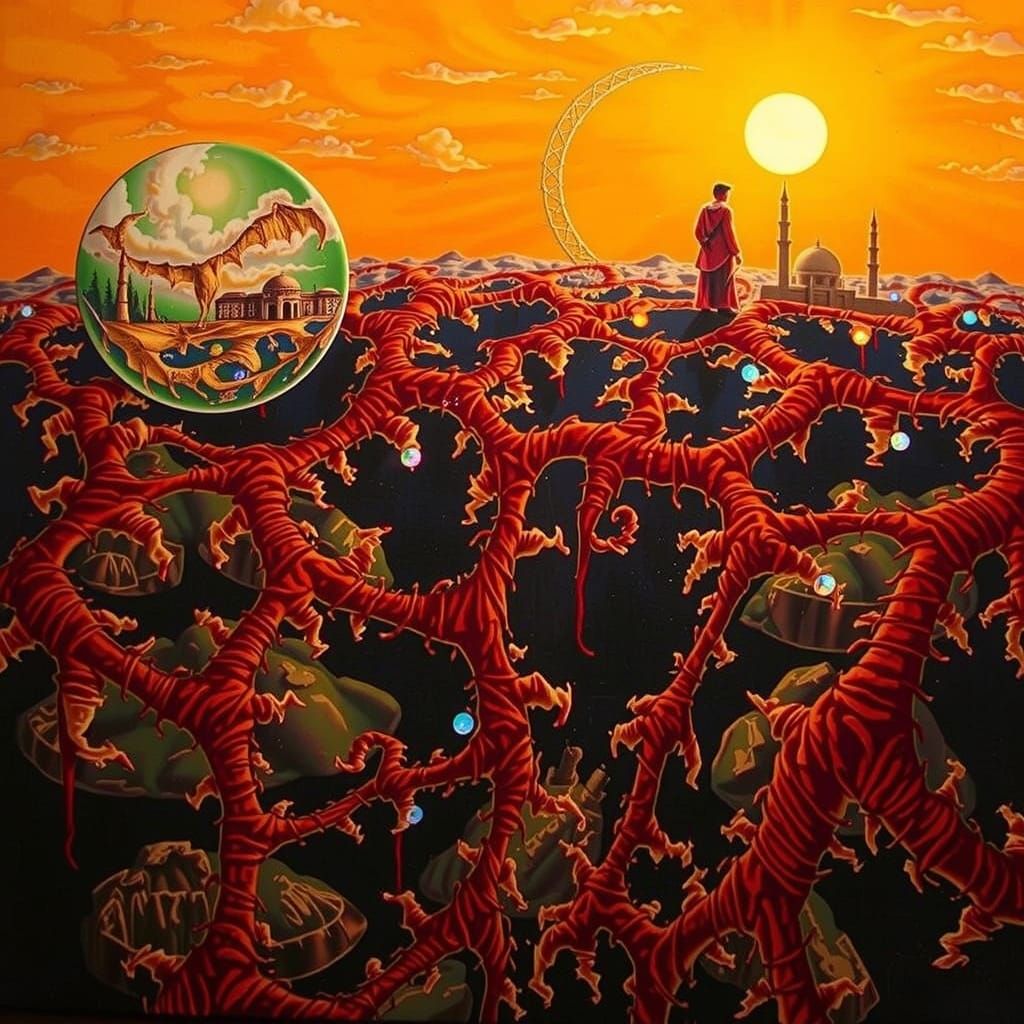 Golden Hour Landscape with Warm Lighting and Clouds