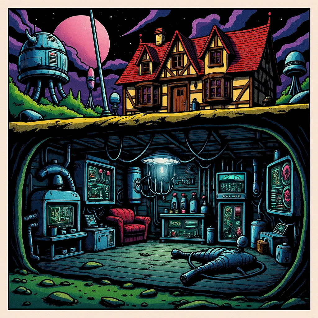 Villain's Lair: Alien Tech Beneath English Cottage