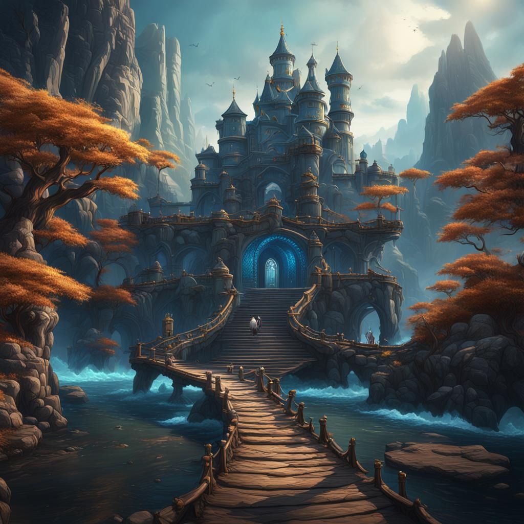 Fantastical Emperor Penguin in Detailed Matte Painting