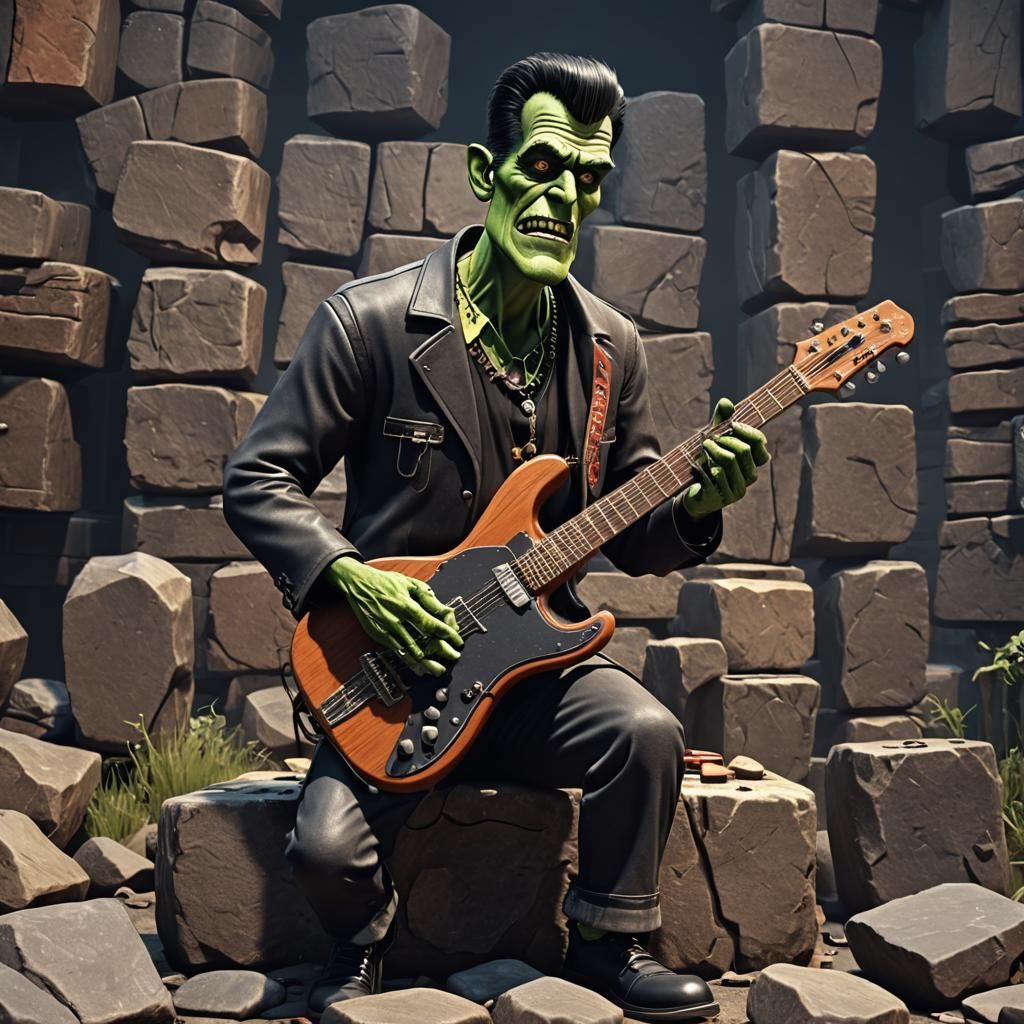 Herman Munster Rocks Out: 3D Game Art