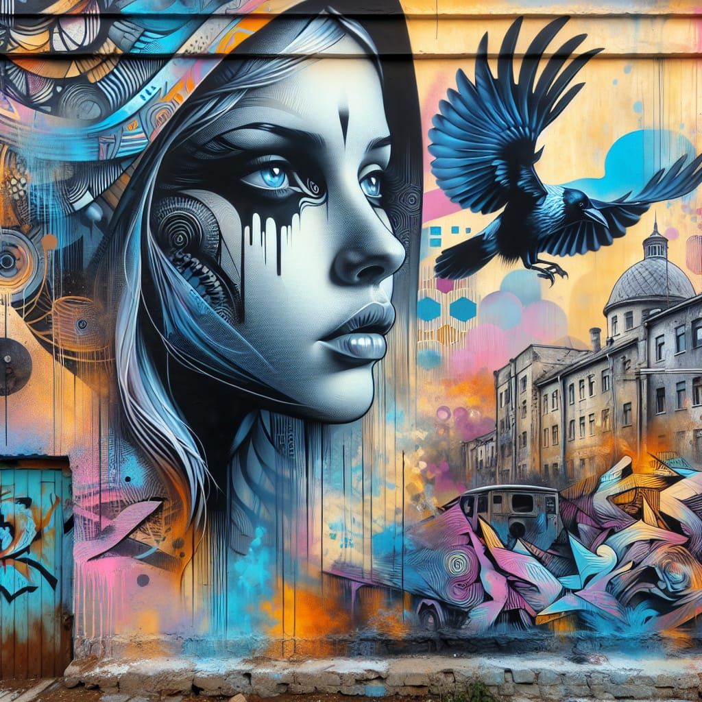 Urban Goddess Unveiled in Vibrant Street Art