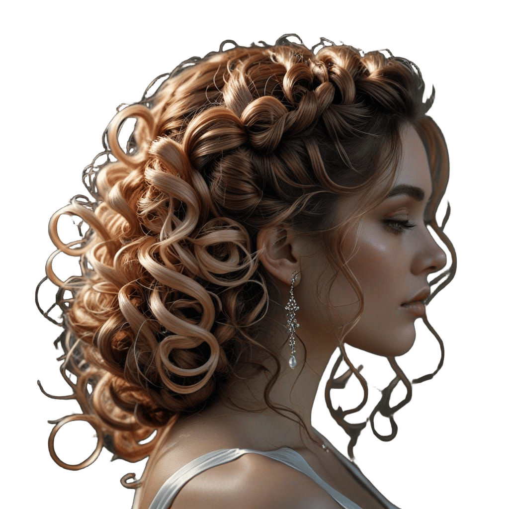 Elegant Satin Goddess with Prehensile Locks