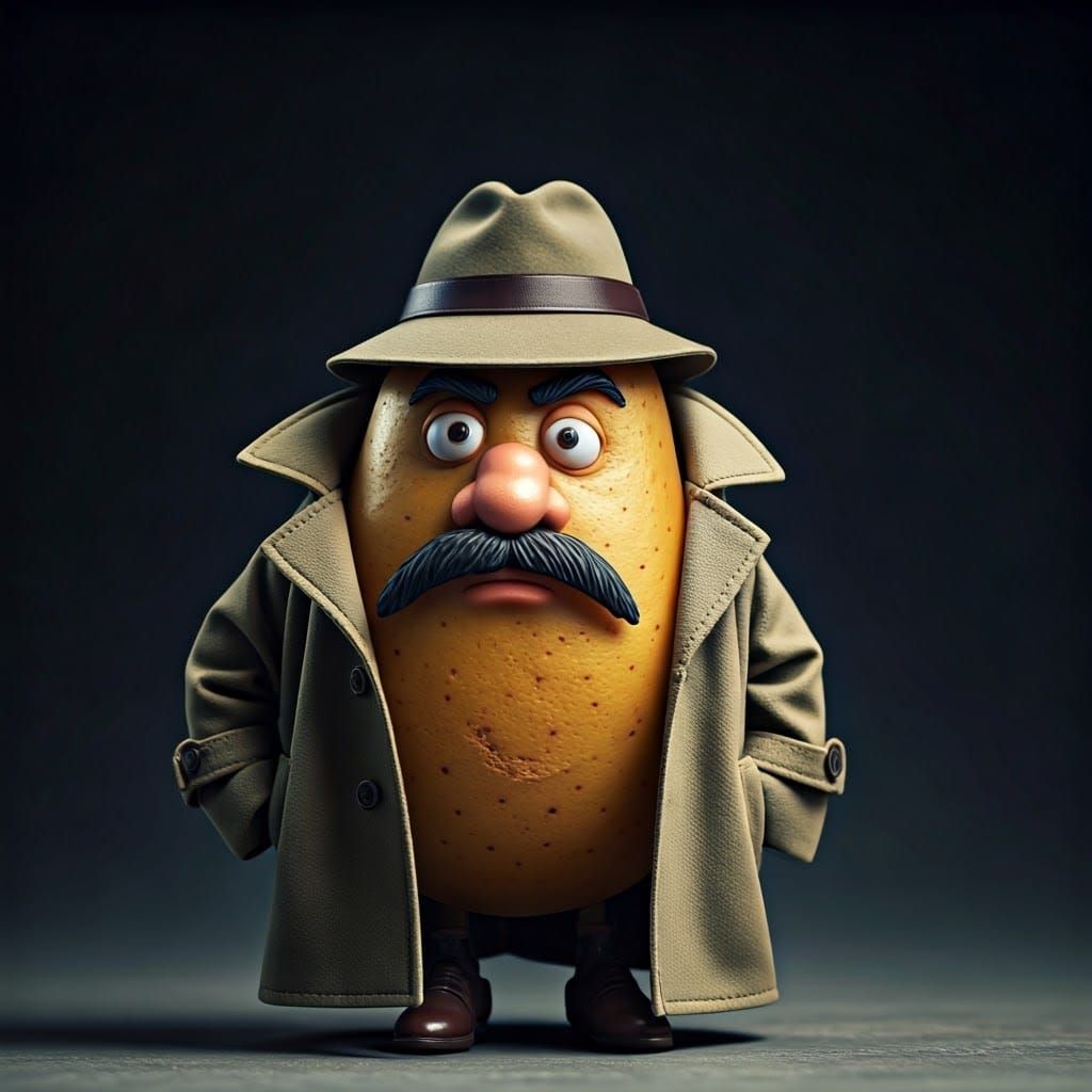 Potato Detective in Stop-Motion Impressionism