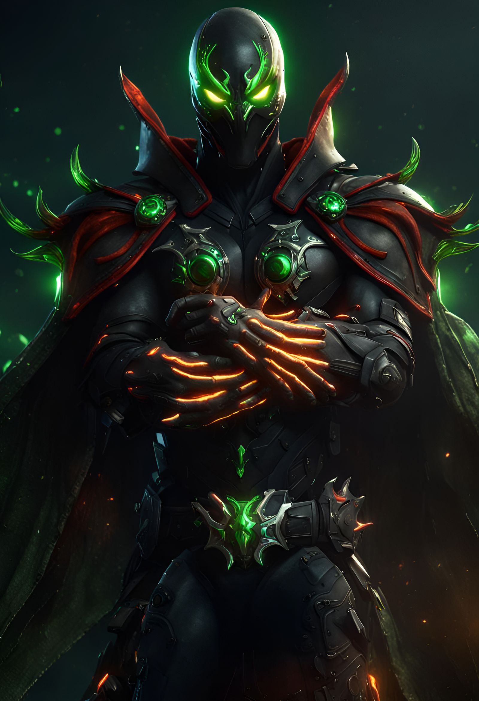 Spawn in Black Armor, 3D Game Cinematic