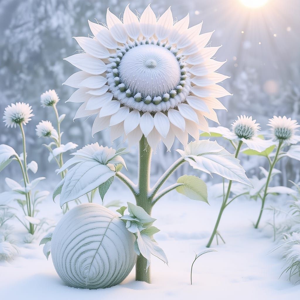 Snow-Covered Landscape: Winter's Thick Blanket