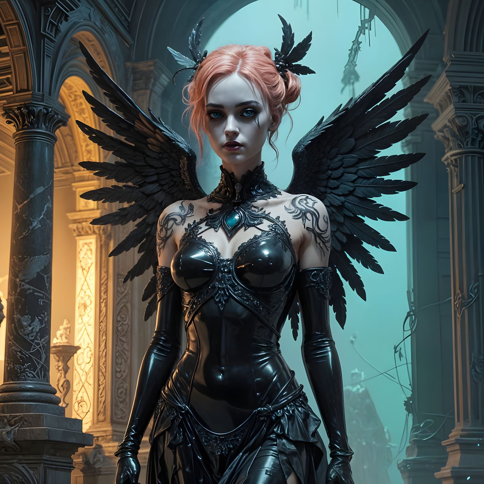 Elegance Meets Chaos in Avant-Garde Angelic Sculpture