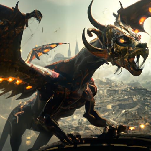 Epic Chimera in Dark Fantasy Digital Art