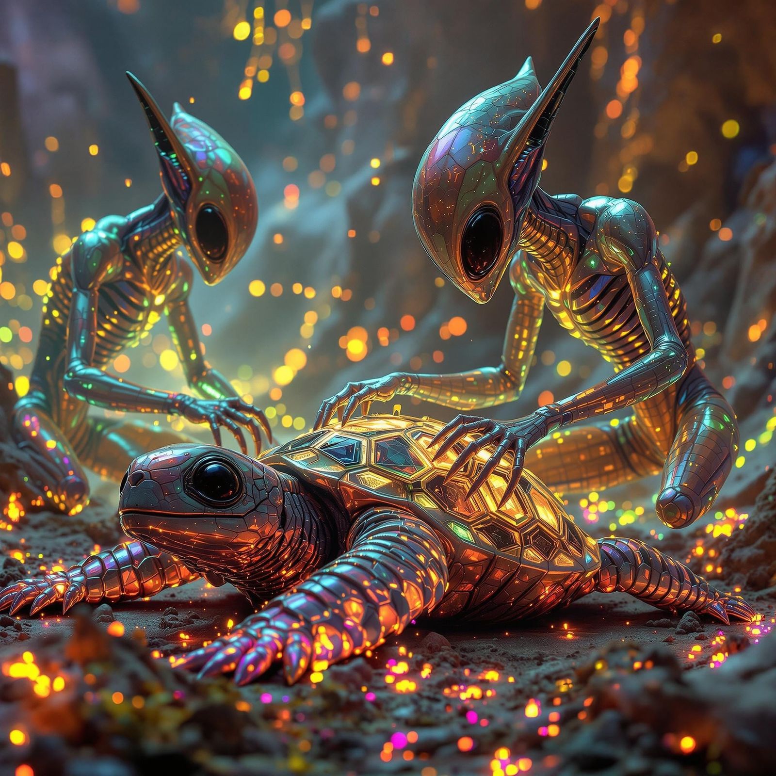 Extraterrestrial Geneticists Build Helix on Alien World