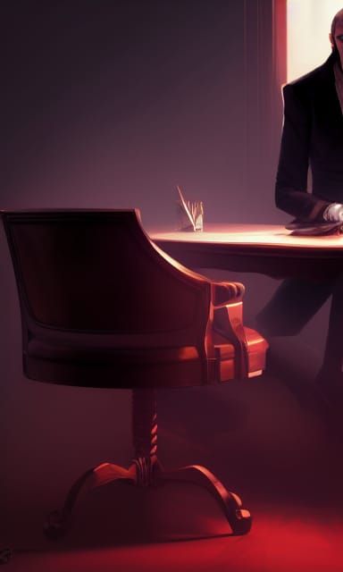 Vampire Businessman in Dark Fantasy Concept Art