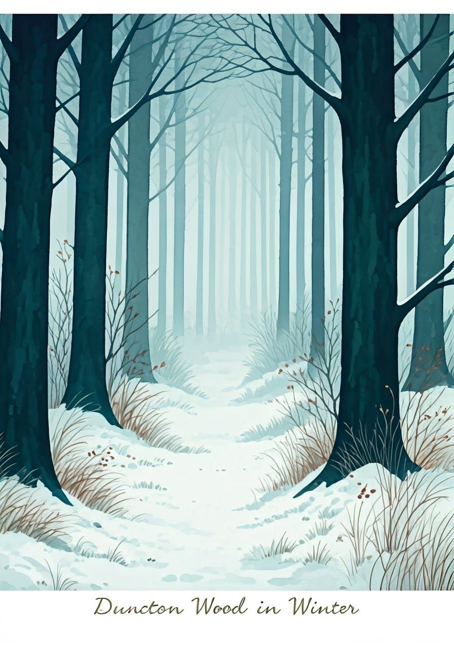 Duncton Wood Winter Watercolor Storybook Illustration