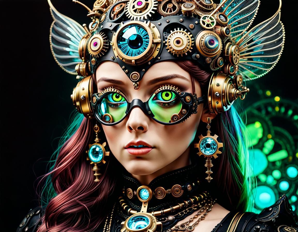 steampunk fairy borg queen
