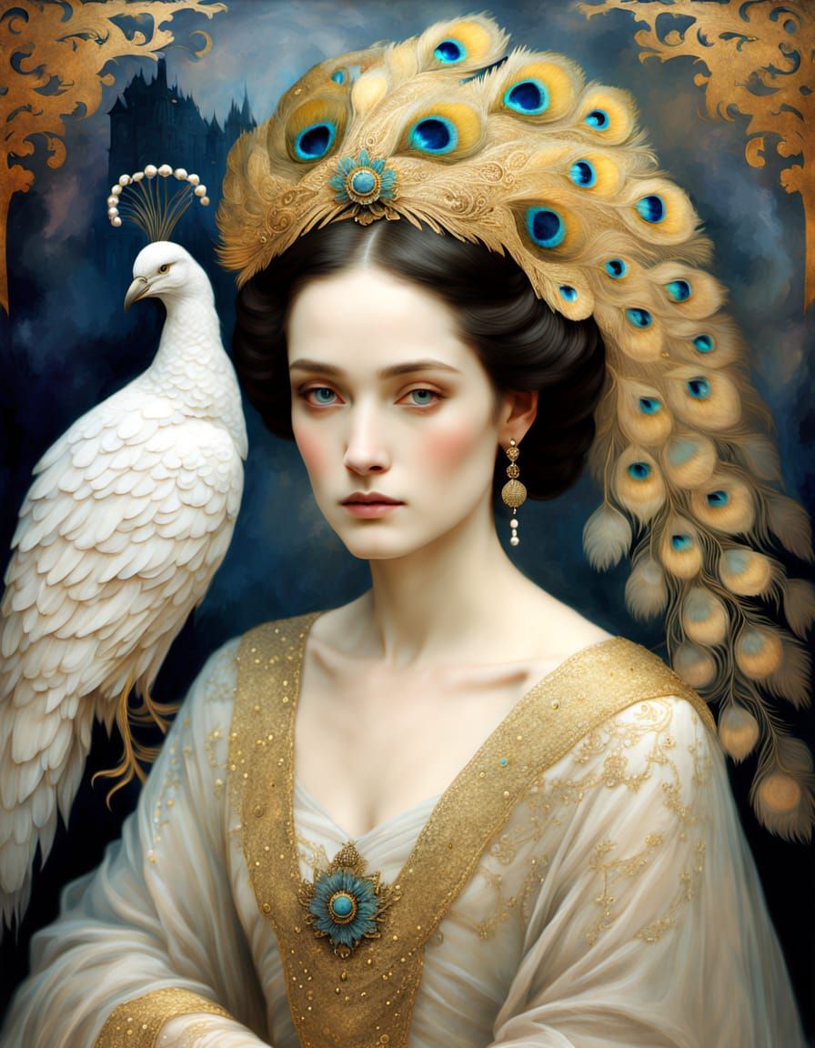 Ethereal Moonlit Goddess in Whispers of Magic