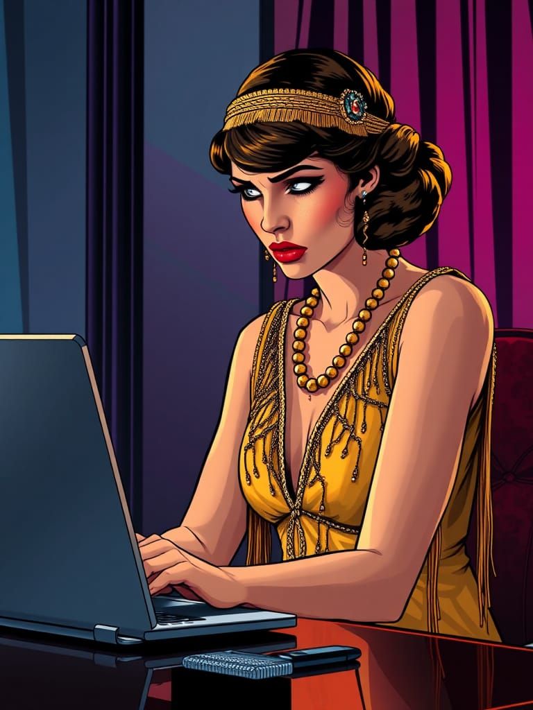 Time Travelling Flapper Girl Discovers the Internet