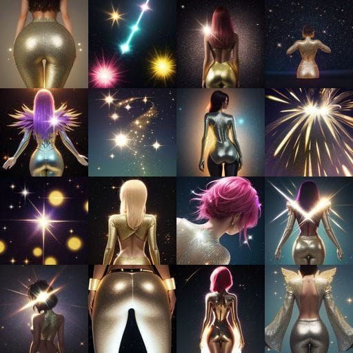 Glowing Metallic End in Shimmering Aesthetic