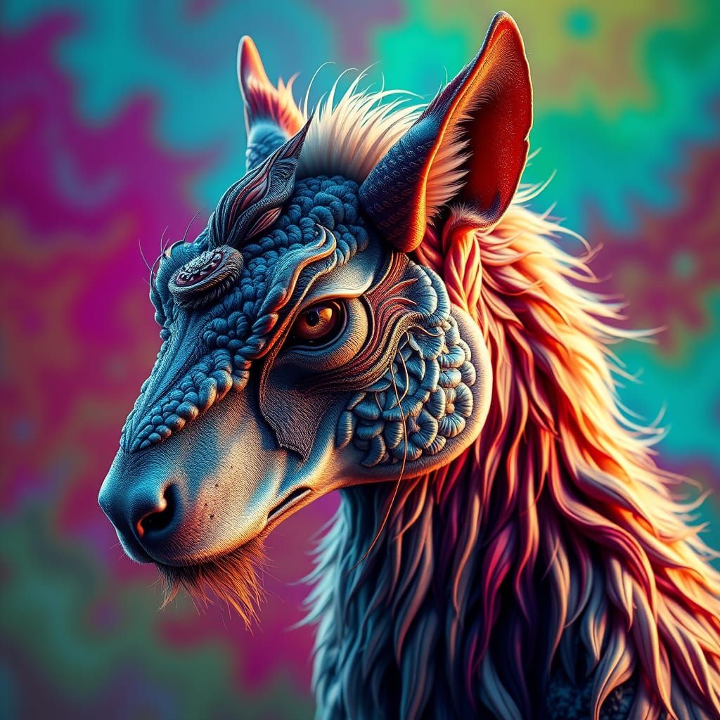 Detailed Hybrid Animal Portrait in Ornate Style