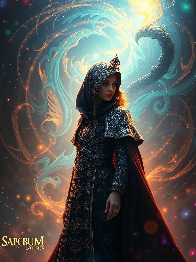 Majestic Sorceress in Dreamlike Digital Painting