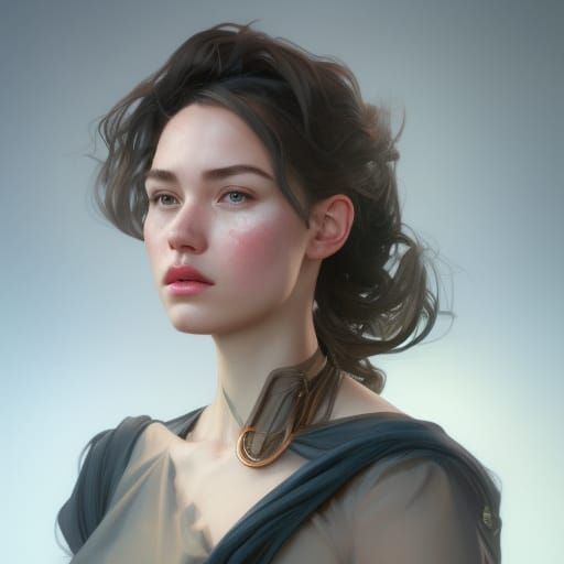 Hyperdetailed Portrait in Volumetric Lighting