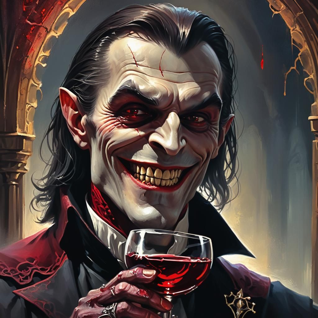 Ancient Vampire Portrait in Dark Fantasy Style