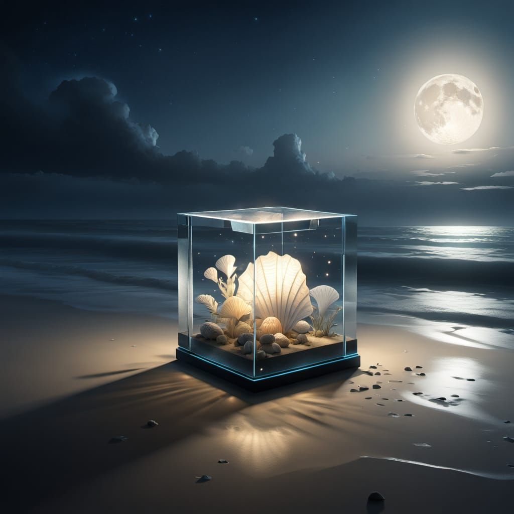 Cosmic Light Radiates from Within a Crystal Rubic's Cube