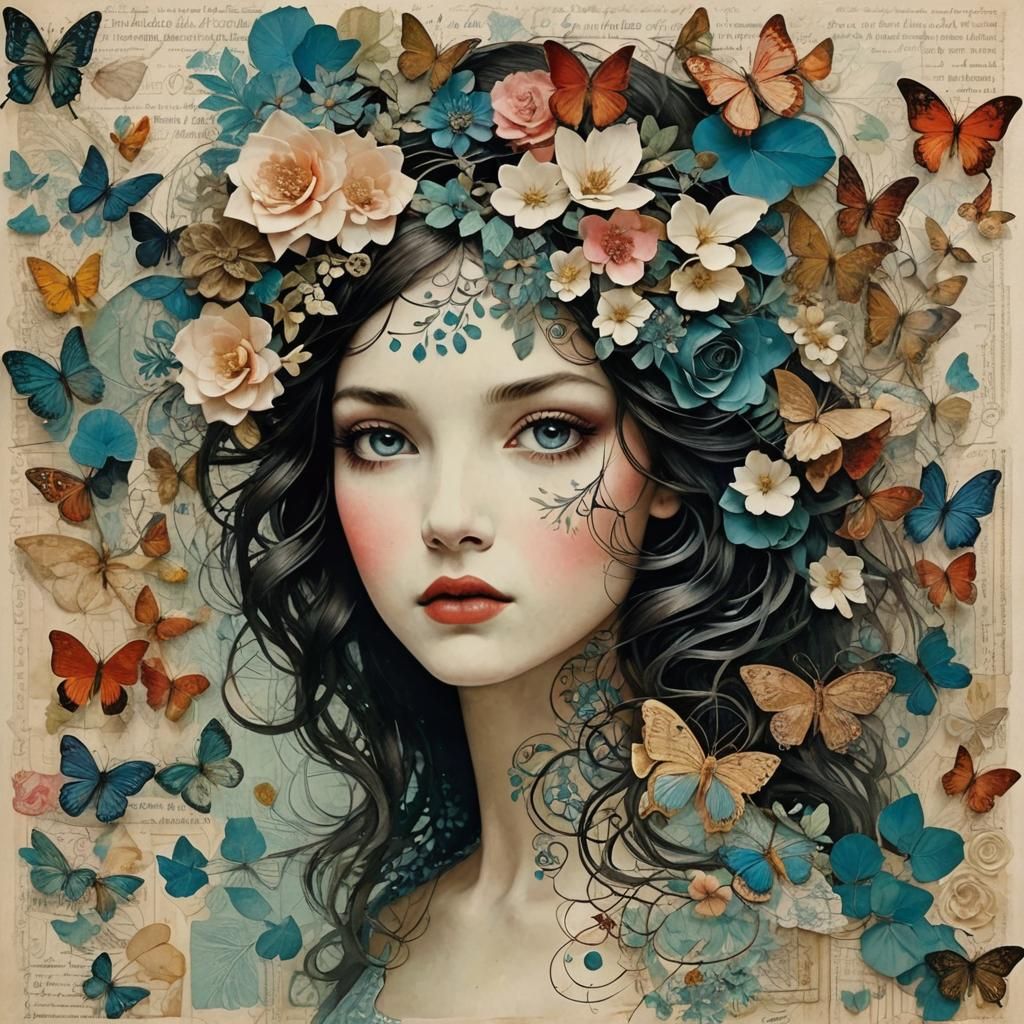 Delicate Butterflies Portrait