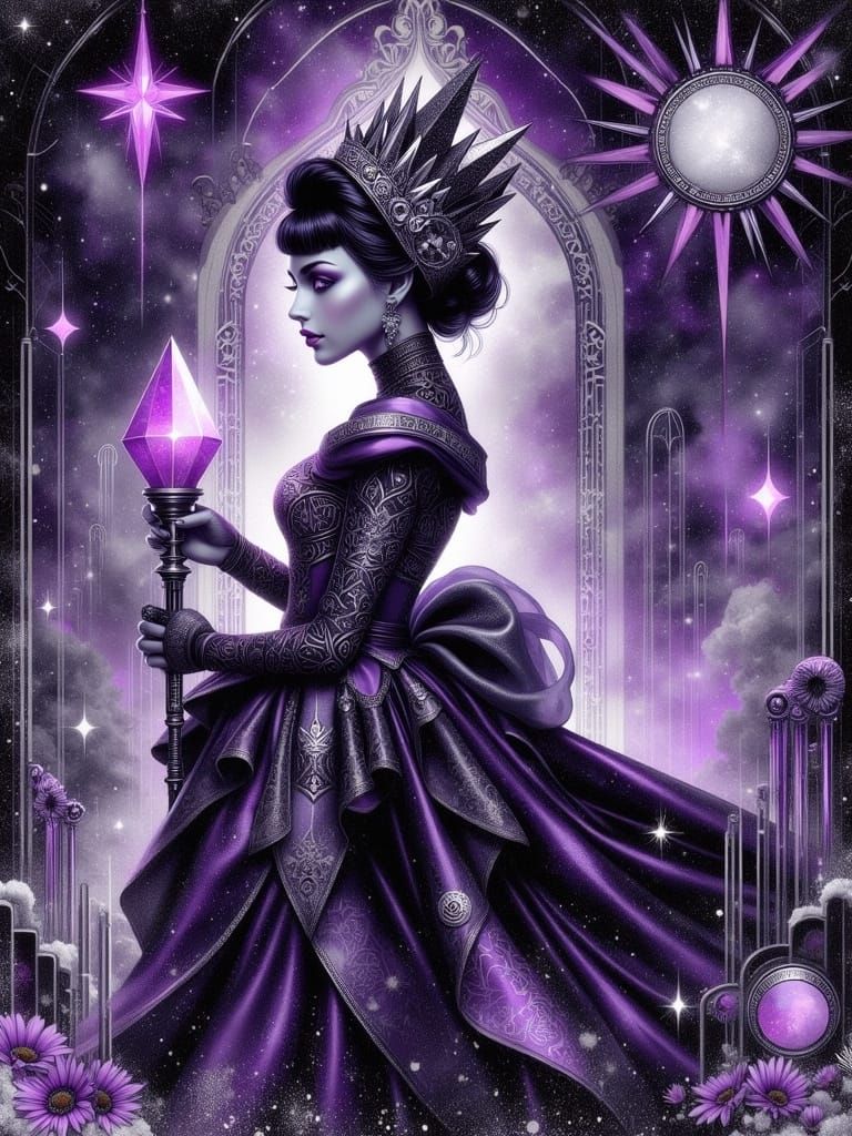Dark Fantasy Queen with Malevolent Intent