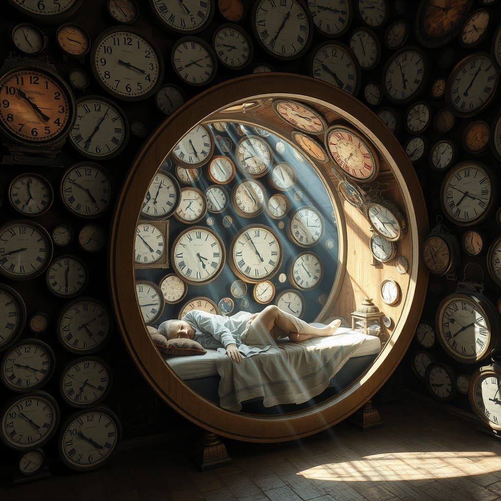 Clockwork Dreamscape: Sleeper in Hamster Wheel Bed