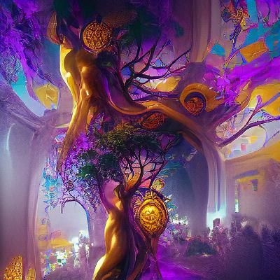 Tree of Life in Dark Fantasy Style