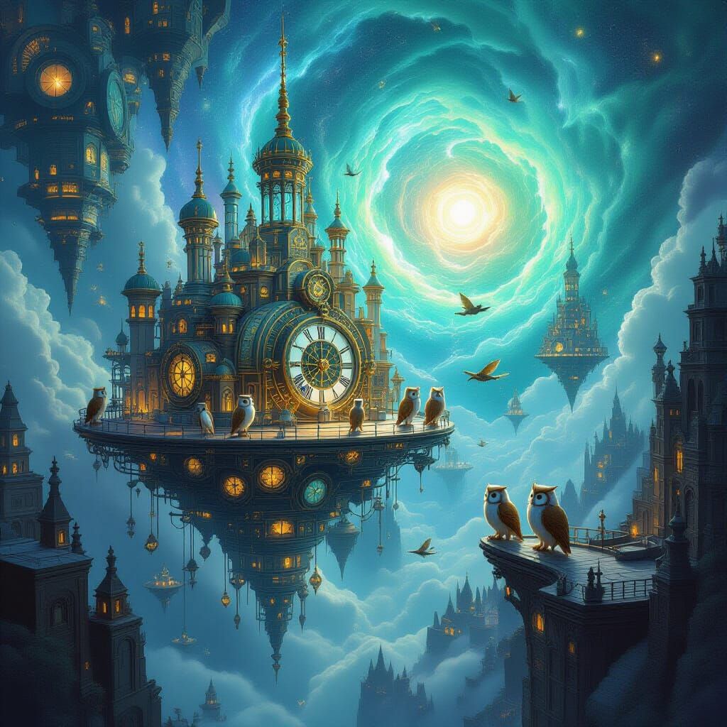 Clockwork Crystal City in Cosmic Aurora