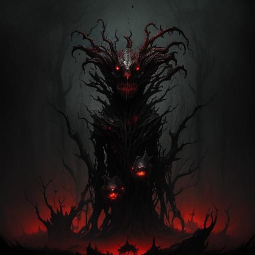 Eerie Goblin Creature in Dark Fantasy Illustration