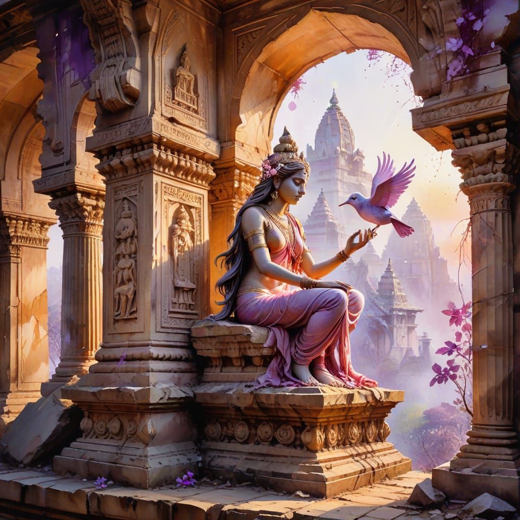 Sacred Stone Sanctuary at Dawn, Khajuraho Temple Complex