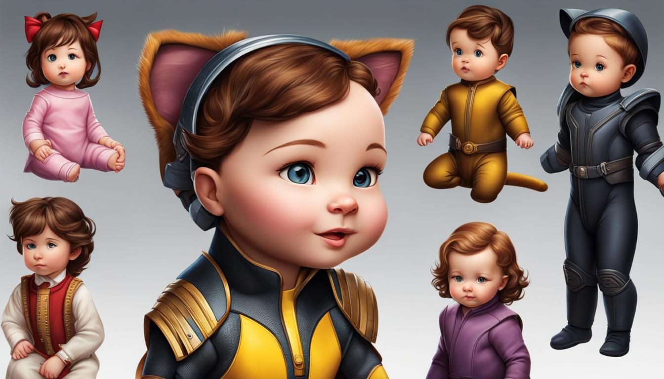 Kitty Pryde's Life Stages in Hyperrealistic Style