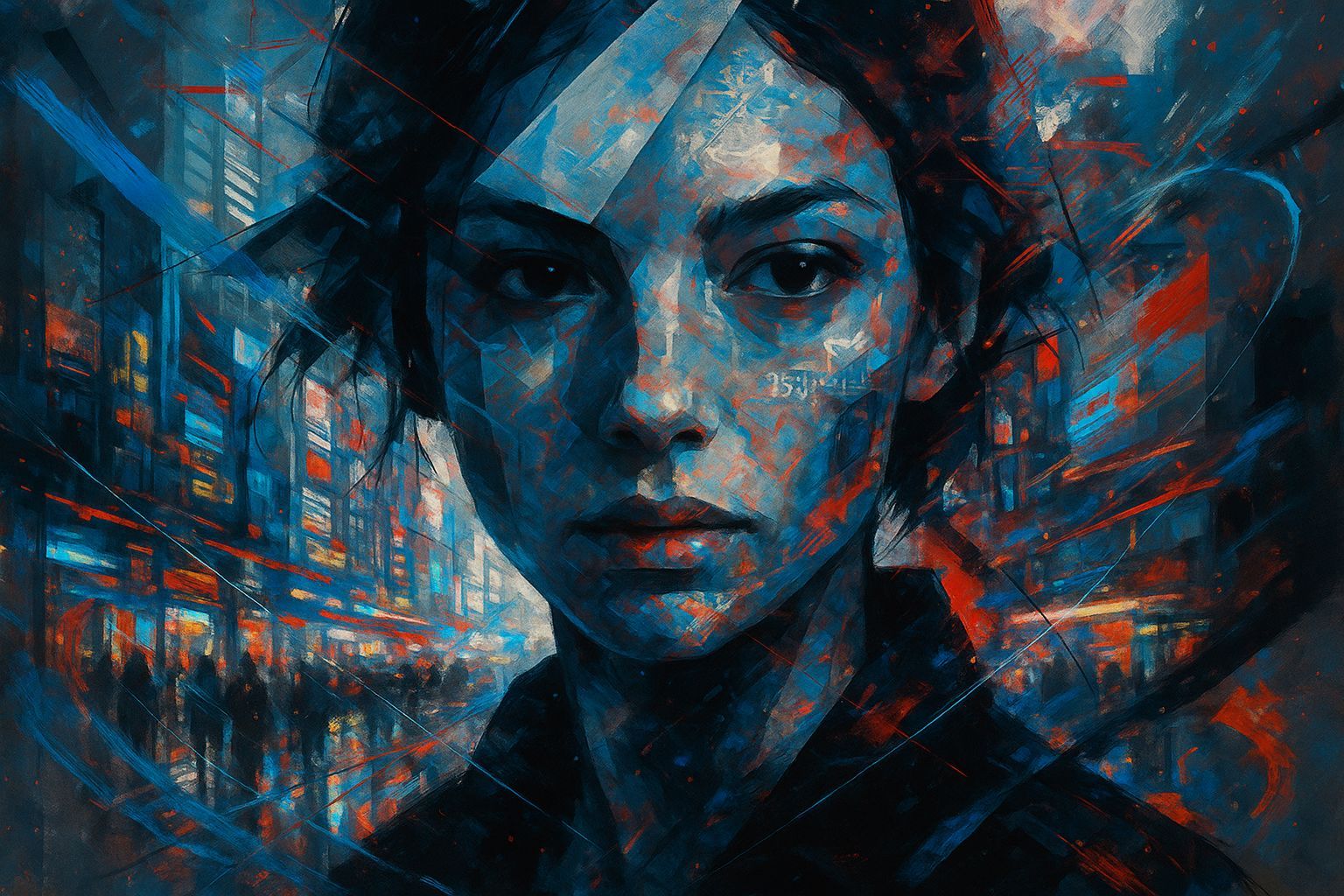 Abstract Double Exposure Portrait with Urban Elements