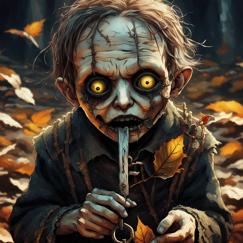 Eerie Child Drags Key: Dark Fantasy Art