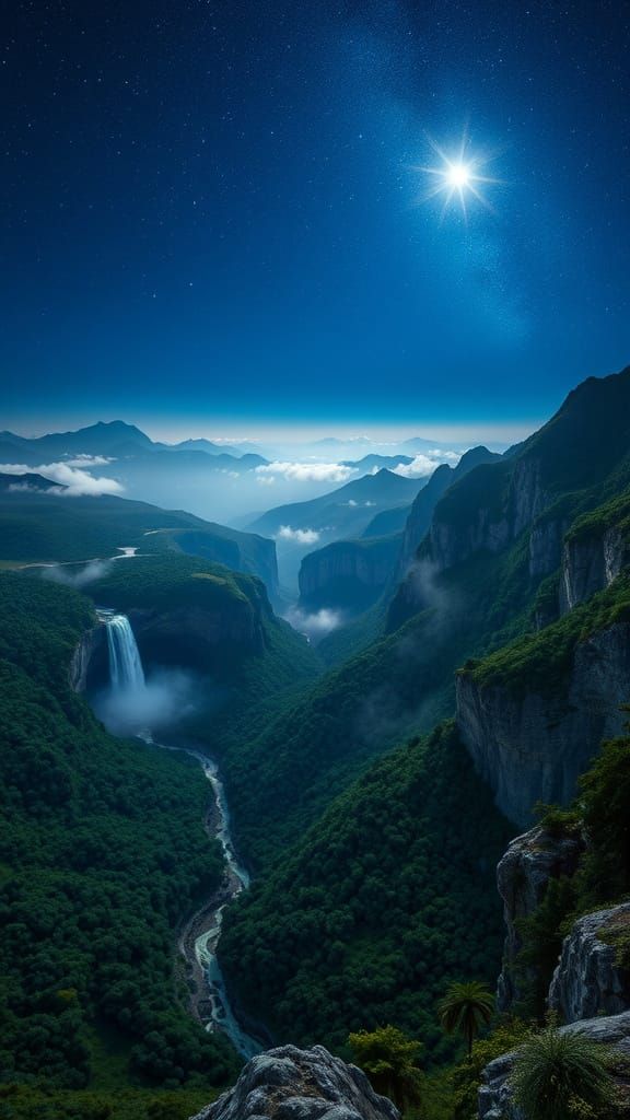 Serene Mountain Landscape at Dusk