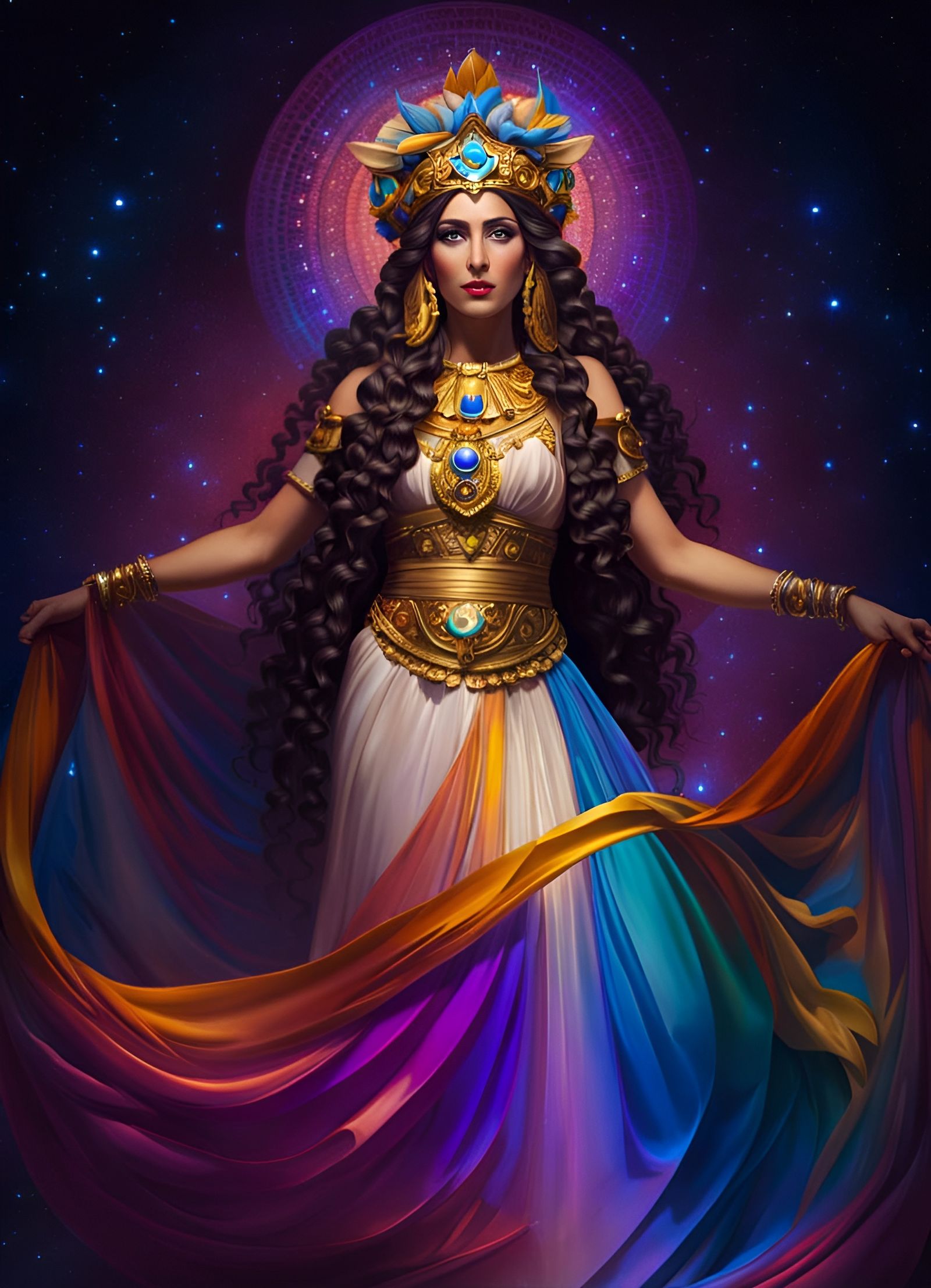 Beautiful Greek Goddess Polyhymnia Portrait