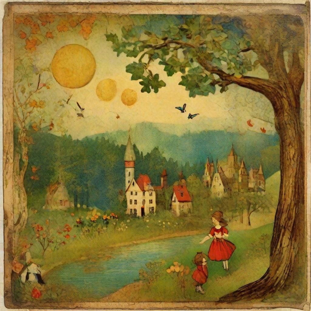 Fairytale Scene in Dimensional Impressionism Style