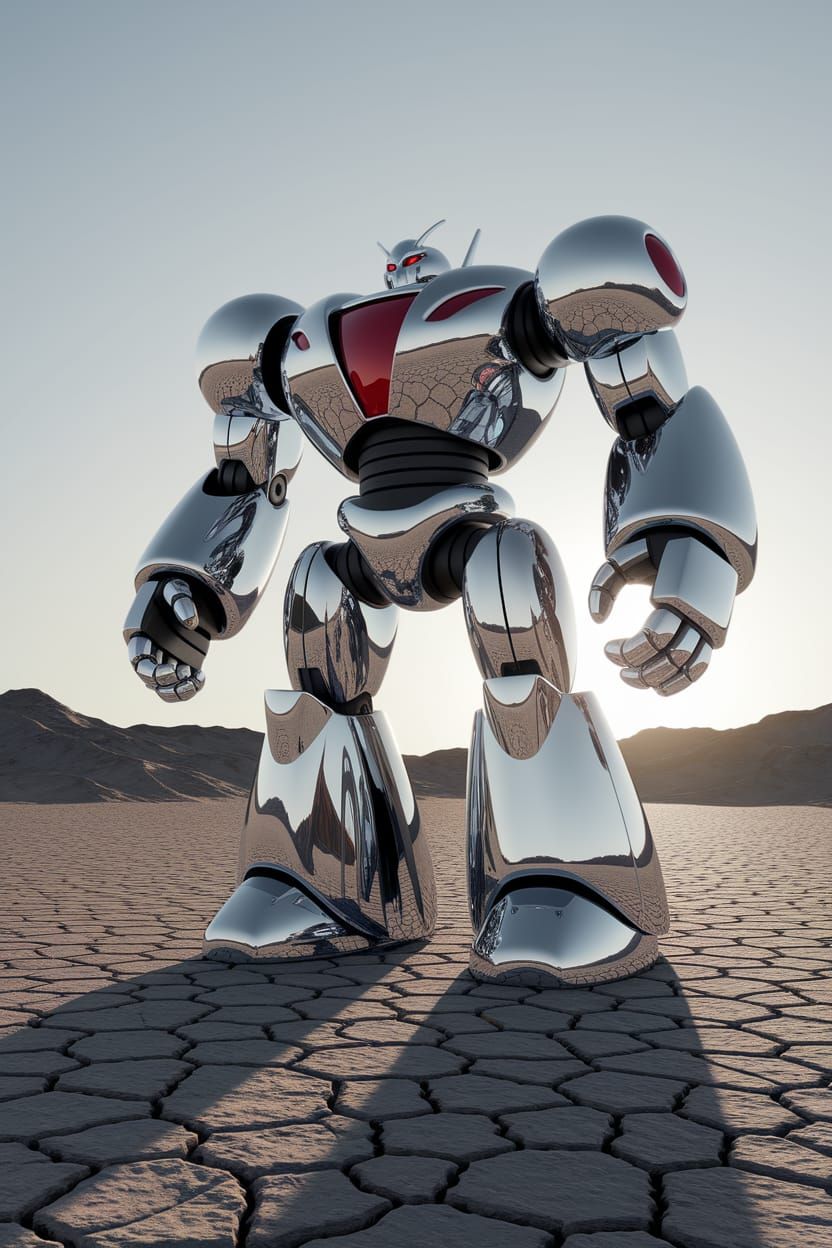 Colossal Evil Robot Dominates Desert Wasteland in Cyberpunk ...