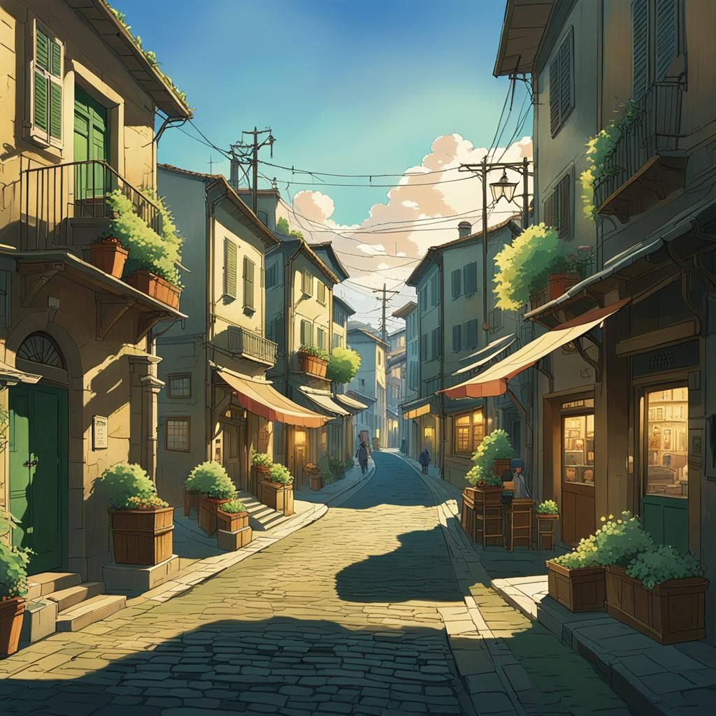 Italian Sunrise: Studio Ghibli Anime Key Visual