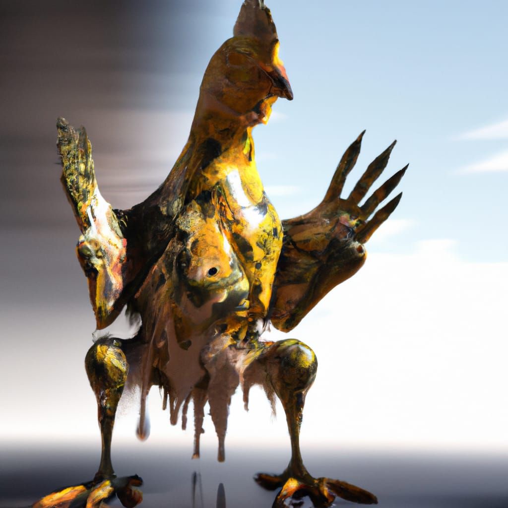 Come Here and Hug Me Tight | Funny Chicken Art