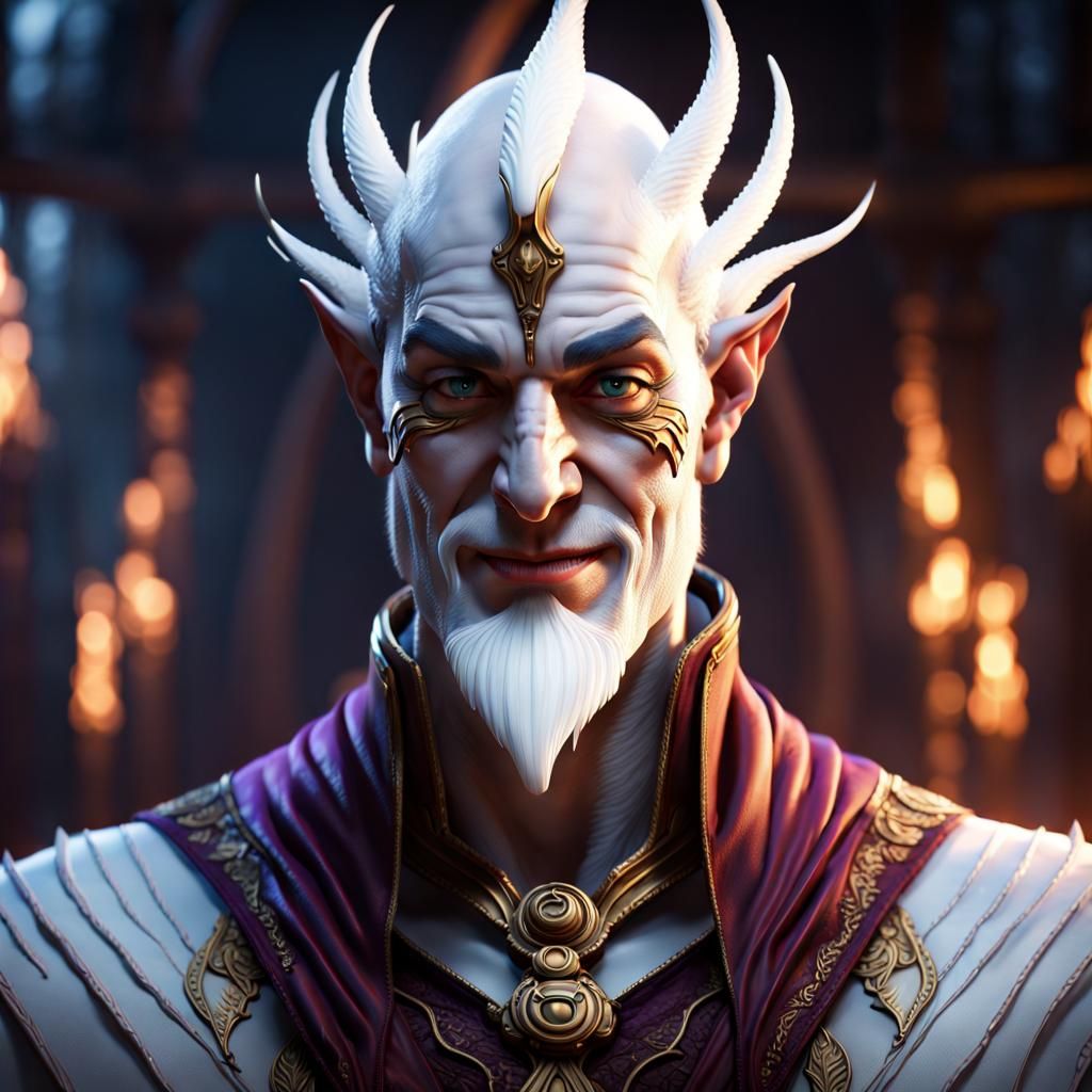 Ruthless Sorcerer in Avatar Style, Detailed Matte Painting