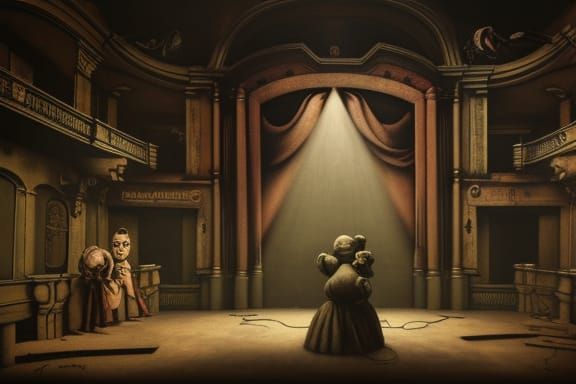 Abandoned Puppet Theater in Social Realism Style