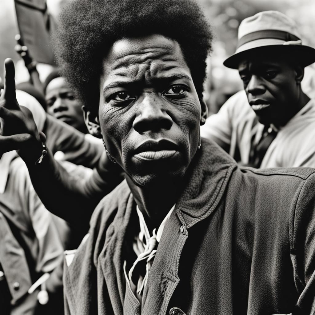 Powerful Portrait of African American Activist