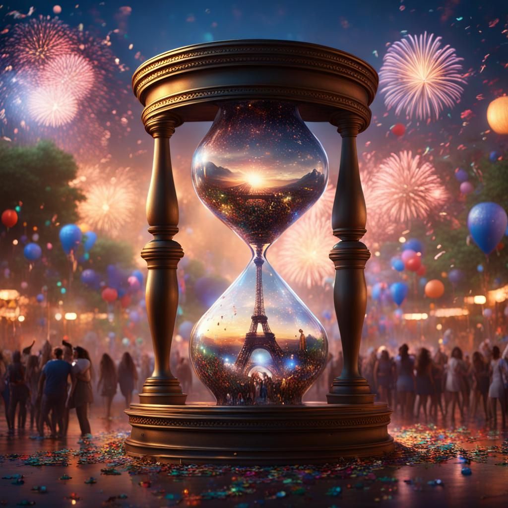 Hourglass Landscapes in Celebration, Detailed Matte Painting