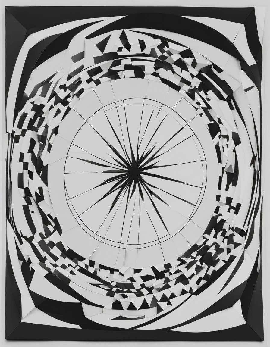 Empty Space Directed Outward Black and White Art