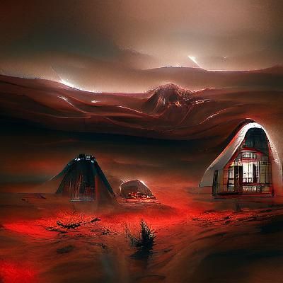 Cabin on mars