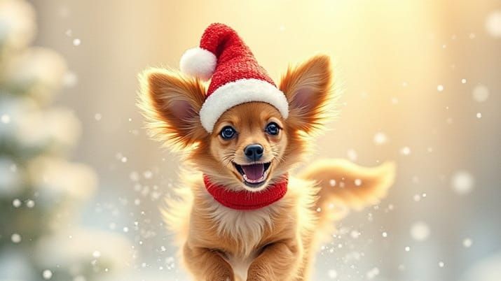 Chiweenie Christmas: A Heartwarming Winter Scene