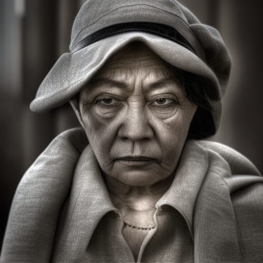 Hyperrealistic Portrait of Strict Female Headmaster